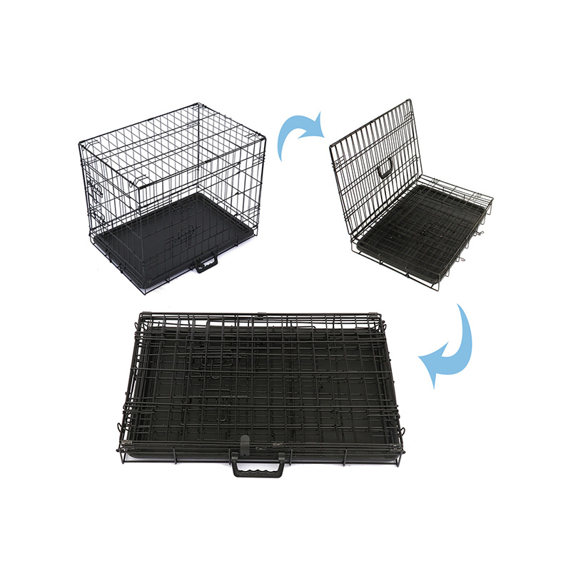 Cușcă de câine metalic din sârmă pliabilă Cușcă de câine metalic din sârmă pliabilă