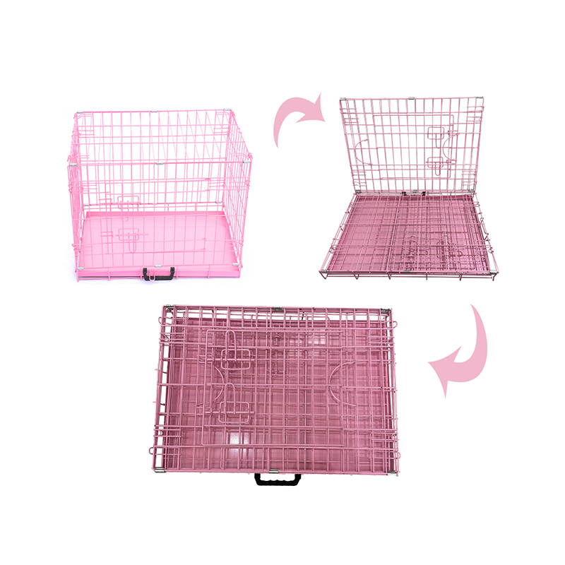 Cușcă de câine metalic din sârmă pliabilă Cușcă de câine metalic din sârmă pliabilă