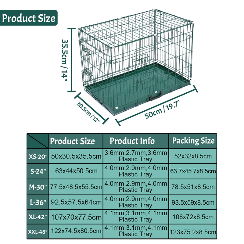 Cușcă de câine metalic din sârmă pliabilă Cușcă de câine metalic din sârmă pliabilă