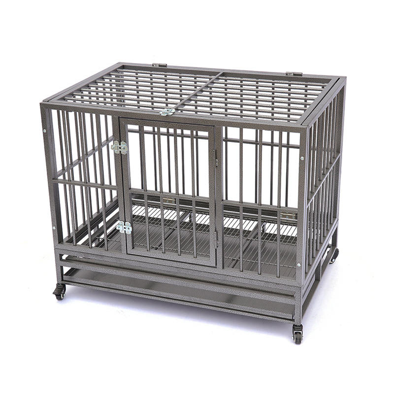 Deschideți cușcă pentru câini metalici cu tub greoi Deschideți cușcă pentru câini metalici cu tub greoi