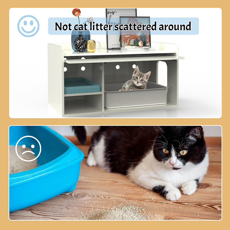 Toaletă ascunsă carcasă toaletă dulap de gunoi mobilier pentru pisici Toaletă ascunsă carcasă toaletă dulap de gunoi mobilier pentru pisici