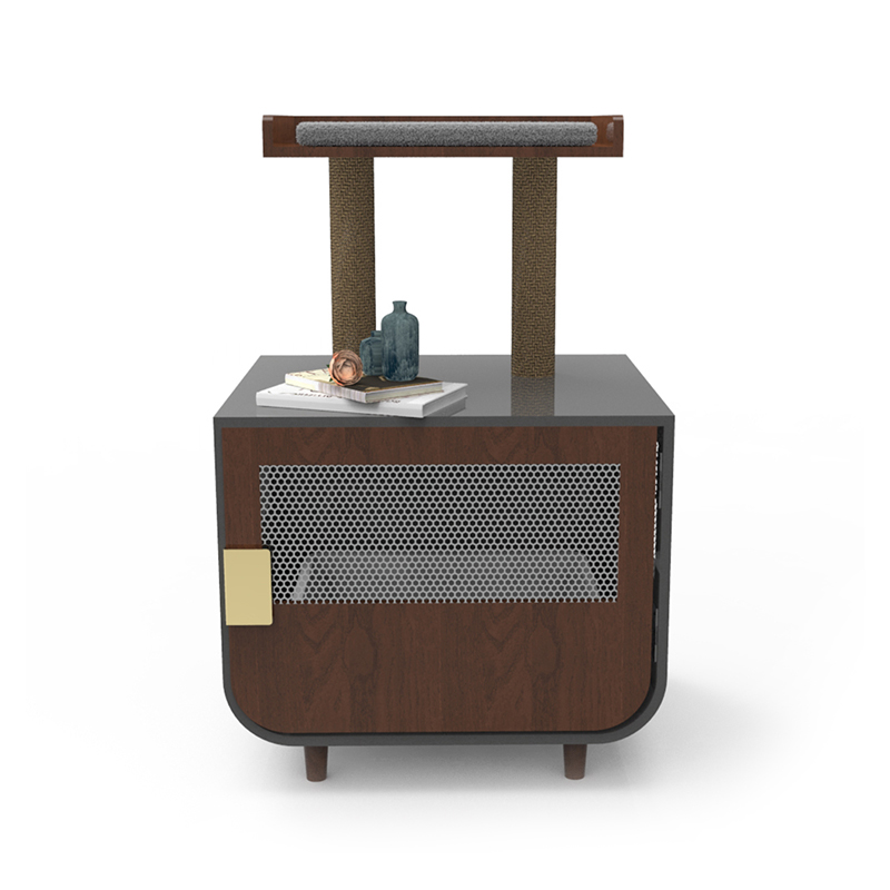 Mobilier pentru toaletă ascunsă din lemn cușcă de pisici cu dulap de gunoi