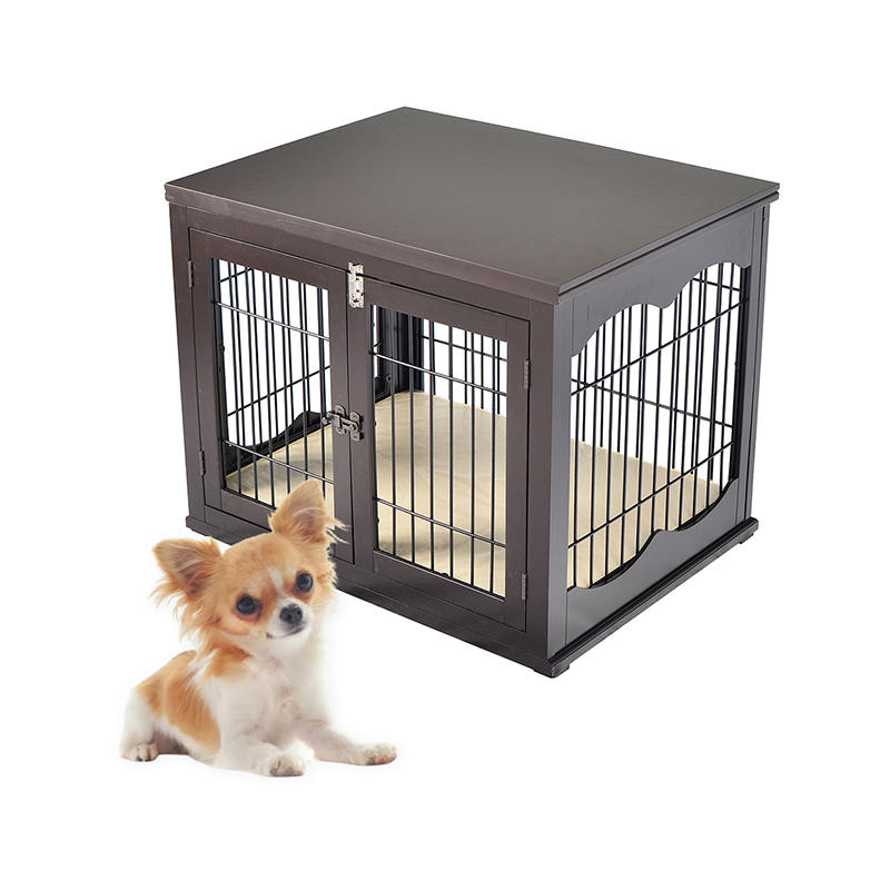 Cușcă de câini în stil de mobilă din lemn mare Cușcă de câini în stil de mobilă din lemn mare