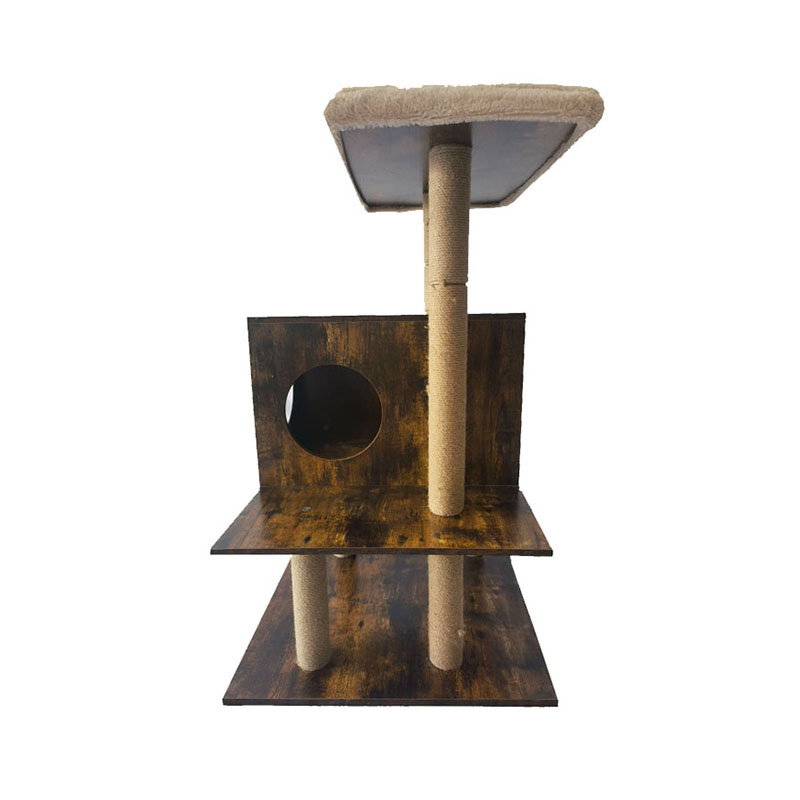 Turn din lemn Casă de pisici sisal zgârieturi de zgârieturi pentru pisici CADER CIPLIM