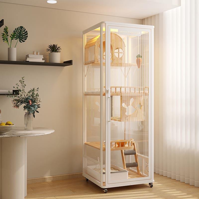 Turnul panoramic interior Villa din lemn din lemn mare dulap de incintă pentru pisici pentru pisici Turnul panoramic interior Villa din lemn din lemn mare dulap de incintă pentru pisici pentru pisici