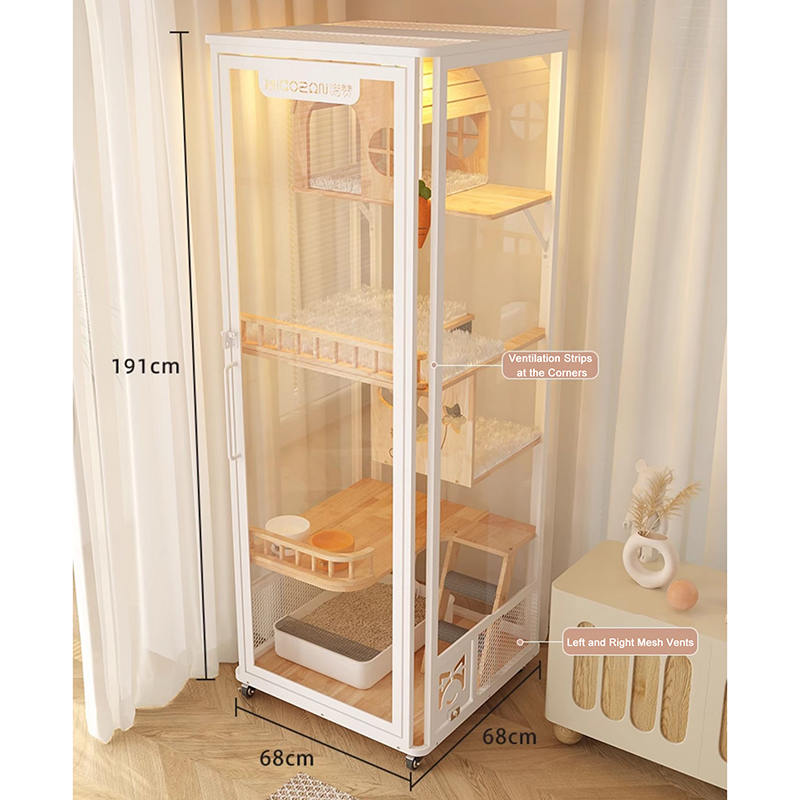 Turnul panoramic interior Villa din lemn din lemn mare dulap de incintă pentru pisici pentru pisici Turnul panoramic interior Villa din lemn din lemn mare dulap de incintă pentru pisici pentru pisici