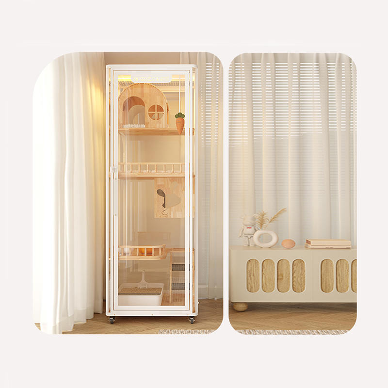 Turnul panoramic interior Villa din lemn din lemn mare dulap de incintă pentru pisici pentru pisici Turnul panoramic interior Villa din lemn din lemn mare dulap de incintă pentru pisici pentru pisici