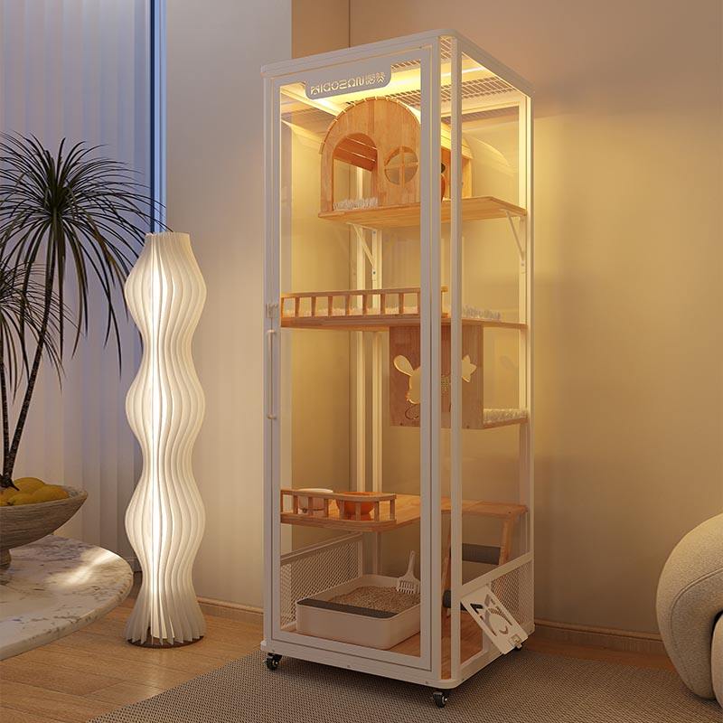 Turnul panoramic interior Villa din lemn din lemn mare dulap de incintă pentru pisici pentru pisici Turnul panoramic interior Villa din lemn din lemn mare dulap de incintă pentru pisici pentru pisici