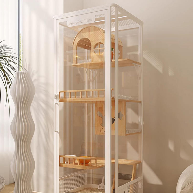 Turnul panoramic interior Villa din lemn din lemn mare dulap de incintă pentru pisici pentru pisici Turnul panoramic interior Villa din lemn din lemn mare dulap de incintă pentru pisici pentru pisici