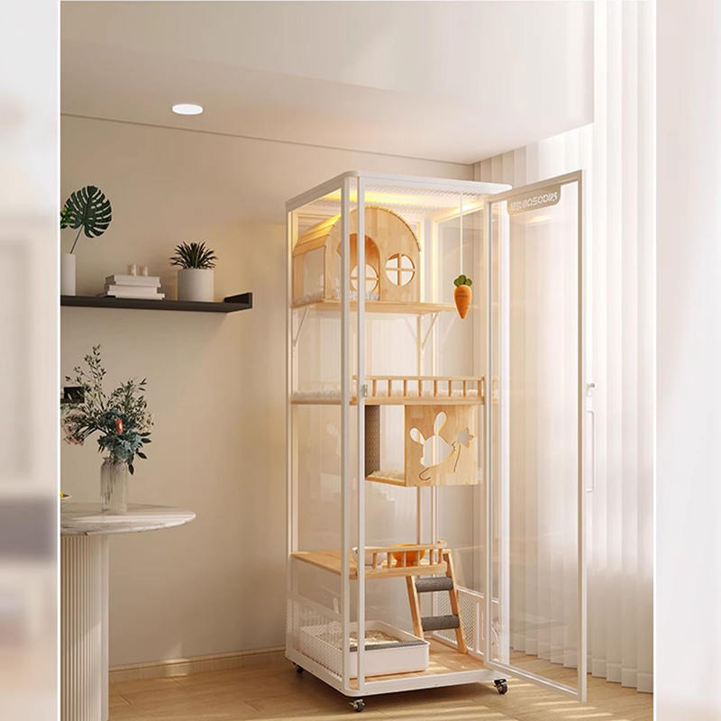 Turnul panoramic interior Villa din lemn din lemn mare dulap de incintă pentru pisici pentru pisici Turnul panoramic interior Villa din lemn din lemn mare dulap de incintă pentru pisici pentru pisici