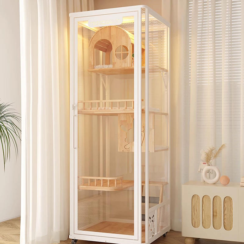 Turnul panoramic interior Villa din lemn din lemn mare dulap de incintă pentru pisici pentru pisici Turnul panoramic interior Villa din lemn din lemn mare dulap de incintă pentru pisici pentru pisici