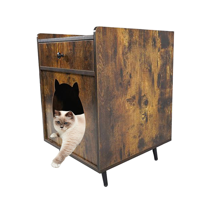 Mobilier în formă de televizor cu cușcă pentru pisici cu dulap de gunoi pentru sertare Mobilier în formă de televizor cu cușcă pentru pisici cu dulap de gunoi pentru sertare