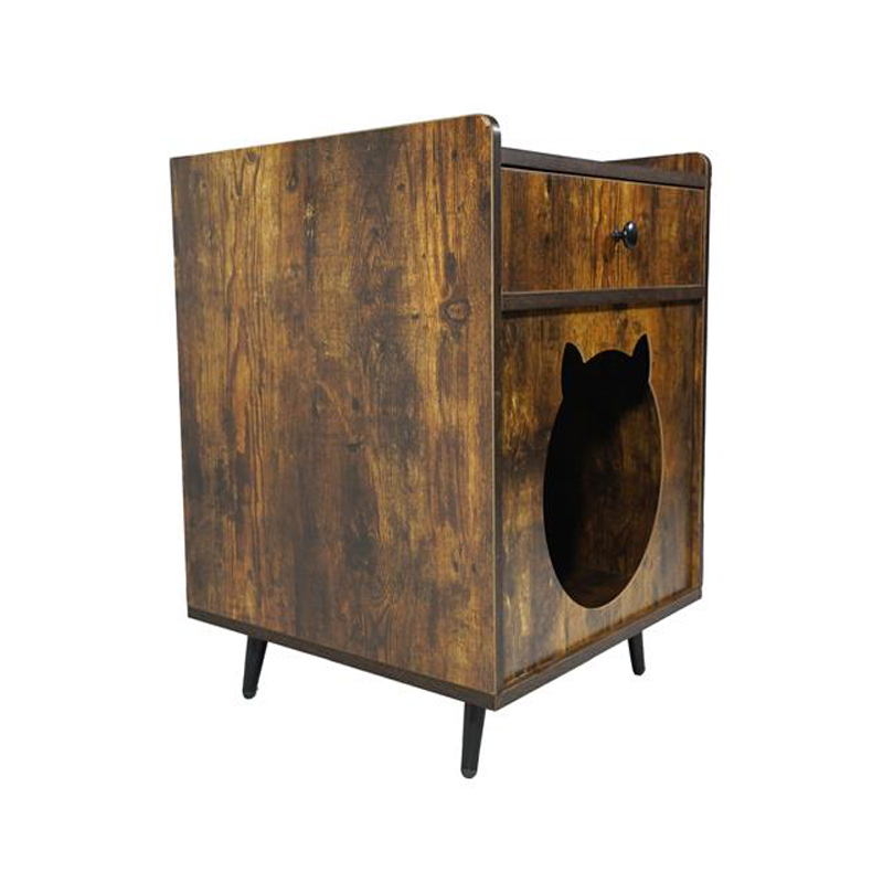 Mobilier în formă de televizor cu cușcă pentru pisici cu dulap de gunoi pentru sertare Mobilier în formă de televizor cu cușcă pentru pisici cu dulap de gunoi pentru sertare