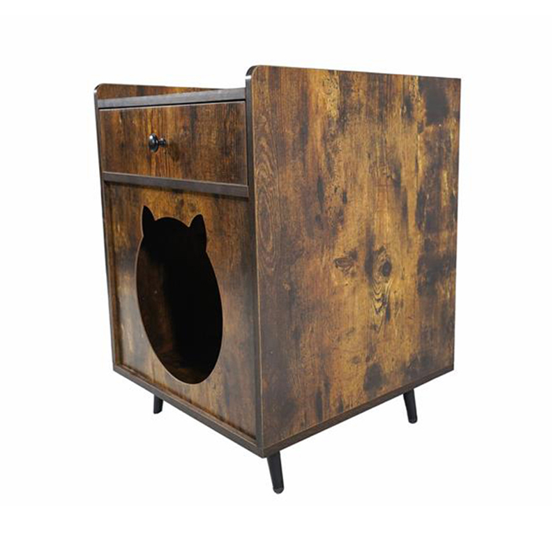 Mobilier în formă de televizor cu cușcă pentru pisici cu dulap de gunoi pentru sertare Mobilier în formă de televizor cu cușcă pentru pisici cu dulap de gunoi pentru sertare