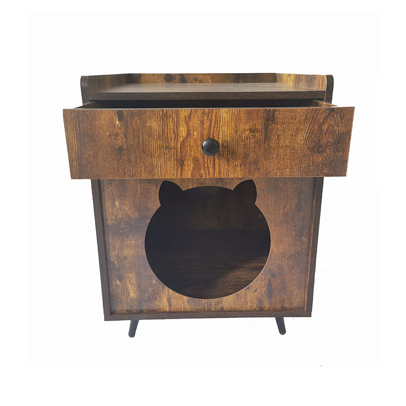 Mobilier în formă de televizor cu cușcă pentru pisici cu dulap de gunoi pentru sertare Mobilier în formă de televizor cu cușcă pentru pisici cu dulap de gunoi pentru sertare