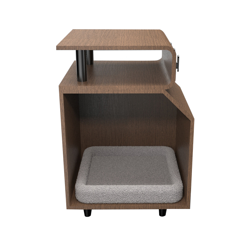 Paturi pentru animale de companie din lemn Pat de pisică cu bordură de zgârietură