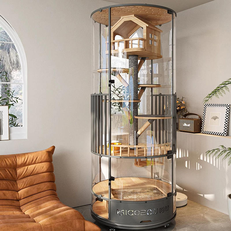 Panoramic mare mare vilă din lemn din lemn de pisici din lemn Panoramic mare mare vilă din lemn din lemn de pisici din lemn