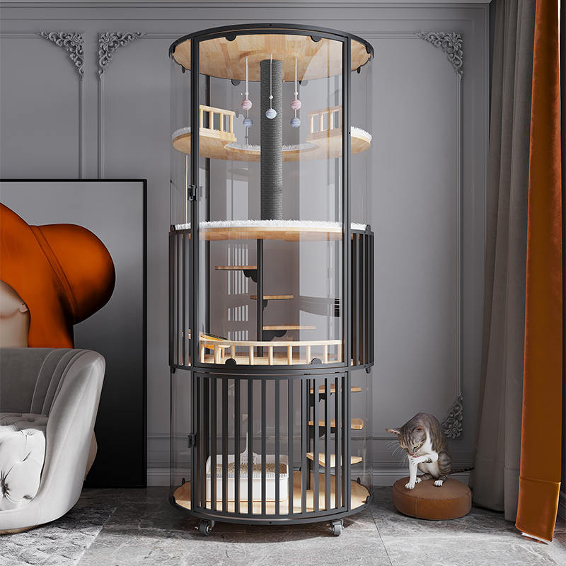 Panoramic mare mare vilă din lemn din lemn de pisici din lemn Panoramic mare mare vilă din lemn din lemn de pisici din lemn