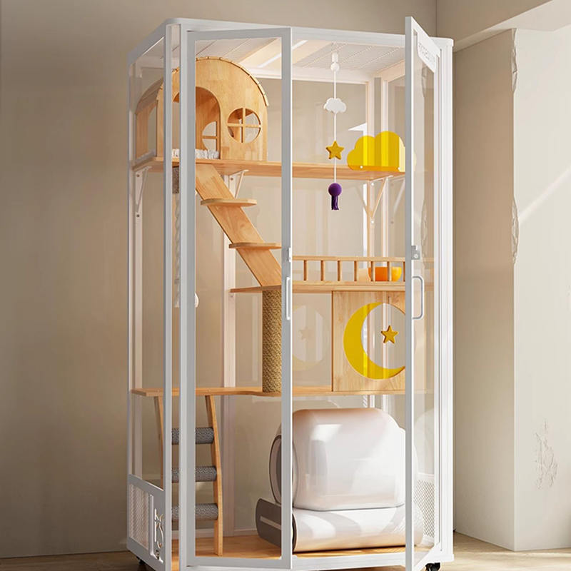 Panoramic Turn de interior Villa Turn, cu mai multe caracteristici, dulap de incintă cu cușcă din lemn Panoramic Turn de interior Villa Turn, cu mai multe caracteristici, dulap de incintă cu cușcă din lemn