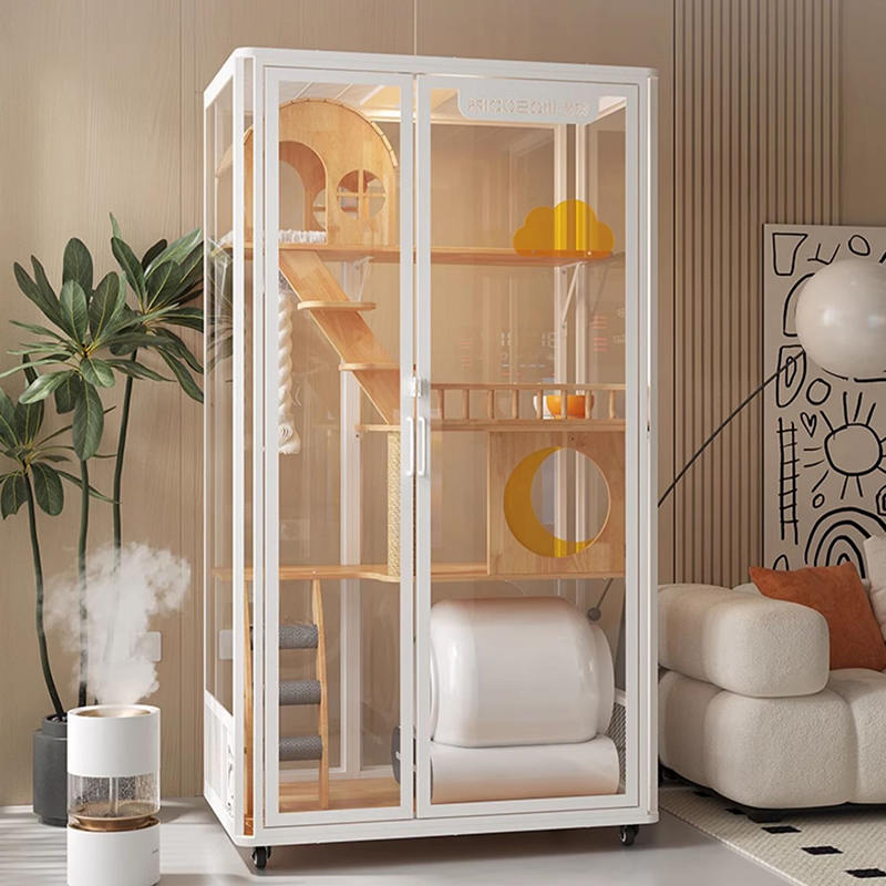 Panoramic Turn de interior Villa Turn, cu mai multe caracteristici, dulap de incintă cu cușcă din lemn Panoramic Turn de interior Villa Turn, cu mai multe caracteristici, dulap de incintă cu cușcă din lemn