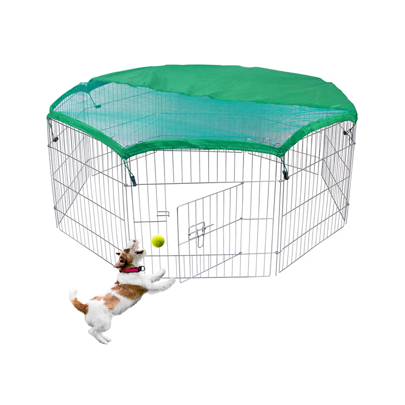 Playpen pentru câini metalici din sârmă pliabilă cu capac superior Playpen pentru câini metalici din sârmă pliabilă cu capac superior