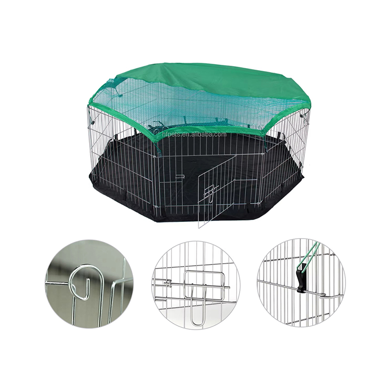 Playpen pentru câini metalici din sârmă pliabilă cu capac superior Playpen pentru câini metalici din sârmă pliabilă cu capac superior