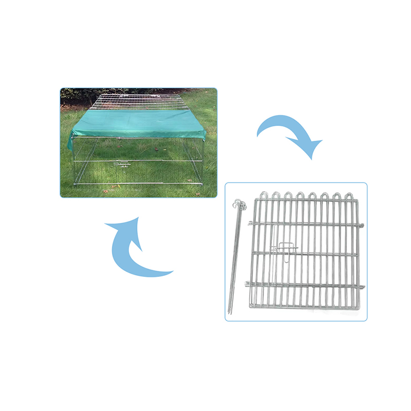 Playpen pentru câini metalici din sârmă pliabilă cu capac superior Playpen pentru câini metalici din sârmă pliabilă cu capac superior