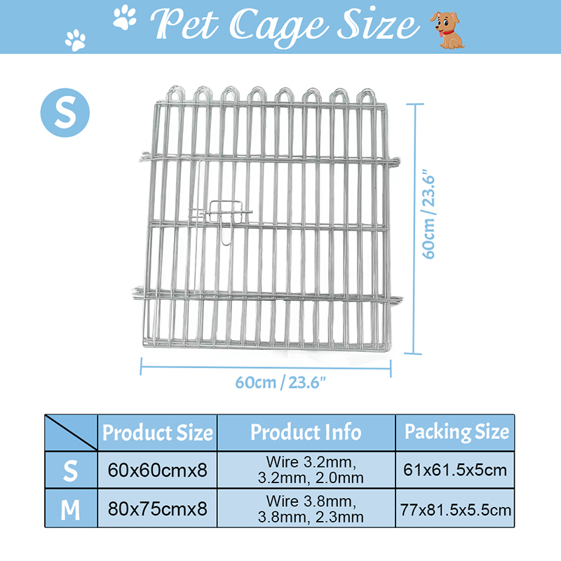 Playpen pentru câini metalici din sârmă pliabilă cu capac superior Playpen pentru câini metalici din sârmă pliabilă cu capac superior