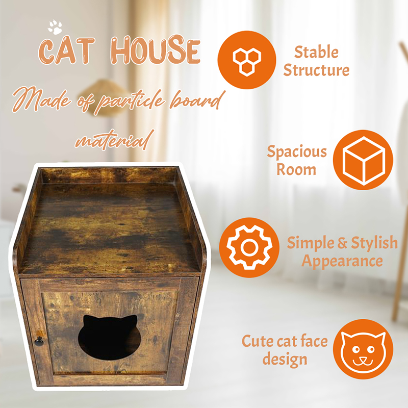 Masă laterală interioară Litter Dulap Mobilier Stilul pisicilor Pisici cușcă Masă laterală interioară Litter Dulap Mobilier Stilul pisicilor Pisici cușcă