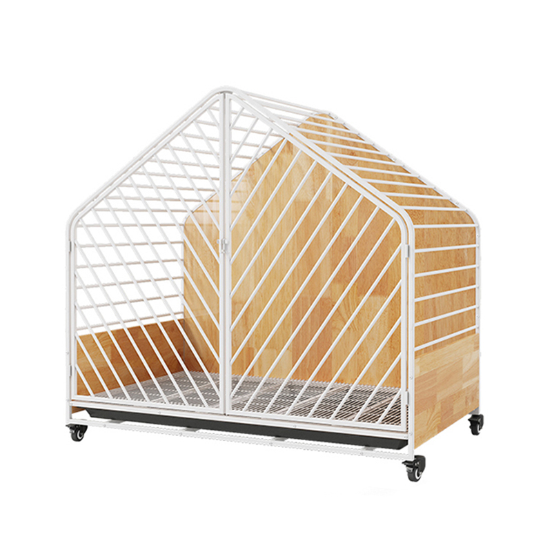 Cușcă mare din oțel din lemn interior